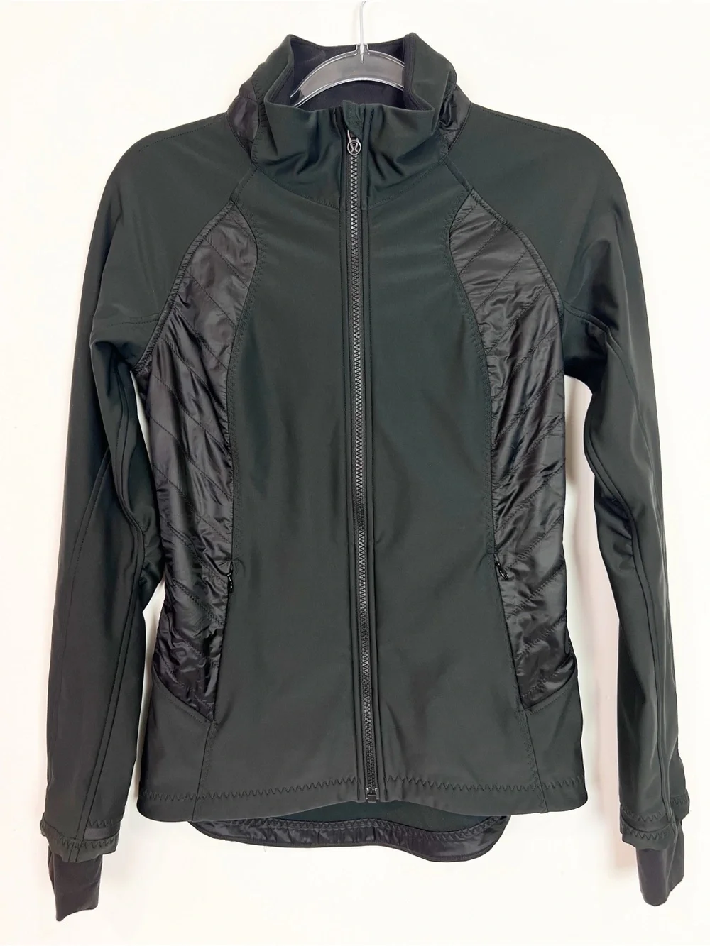 LULULEMON BLACK FULL ZIP JACKET MOCK NECK WOMENS SZ 4